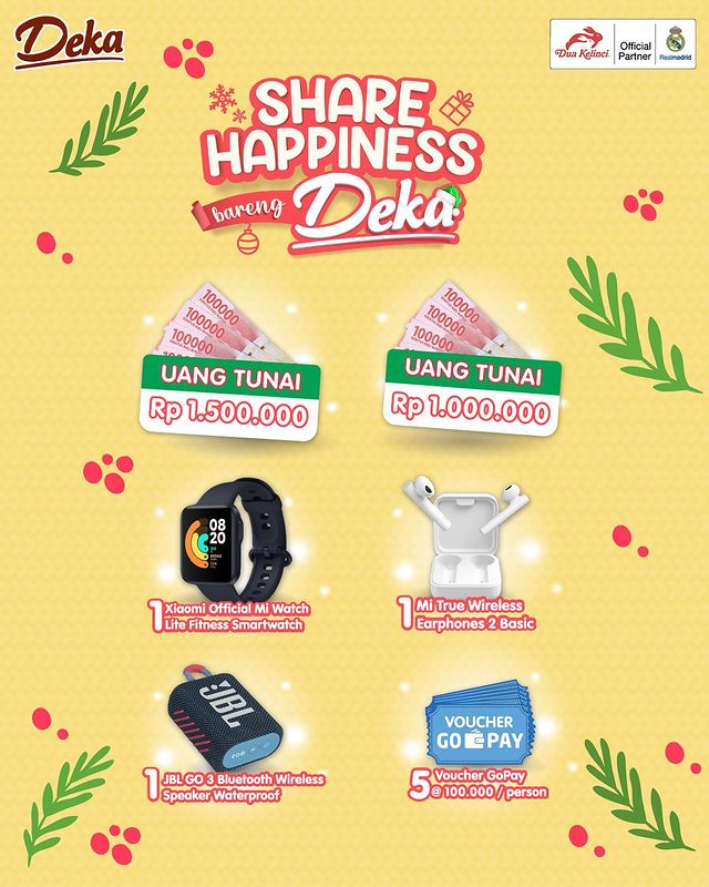 Rincian Hadiah Lomba Foto Share Happiness Deka Berhadiah Total 5 Juta Rupiah