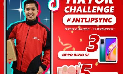 TikTok Challenge Jnt Lip Sync Berhadiah 3 OPPO RENO 5F & Kosmetik