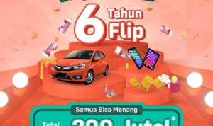 Undian 6 Tahun Flip Total Hadiah 300 Juta (Mobil, iPad Mini 6, Saldo, dll)