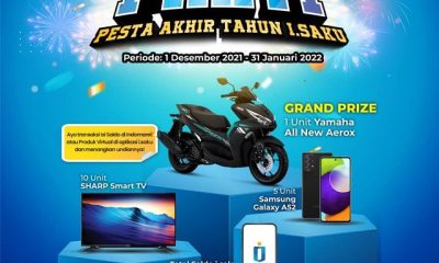 Undian Pesta Akhir Tahun I.Saku Berhadiah All New Aerox, HP & Smart TV