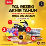 Undian TCL Rezeki Akhir Tahun Berhadiah Motor, TV, Emas, dll