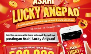 Kuis Asahi Lucky Angpao Berhadiah Uang Total 500.000 IDR