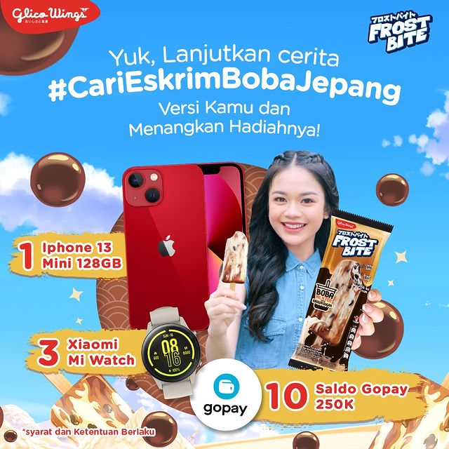 Kuis Cari Eskrim Boba Jepang Berhadiah iPhone 13 Mini, Mi Watch & Saldo