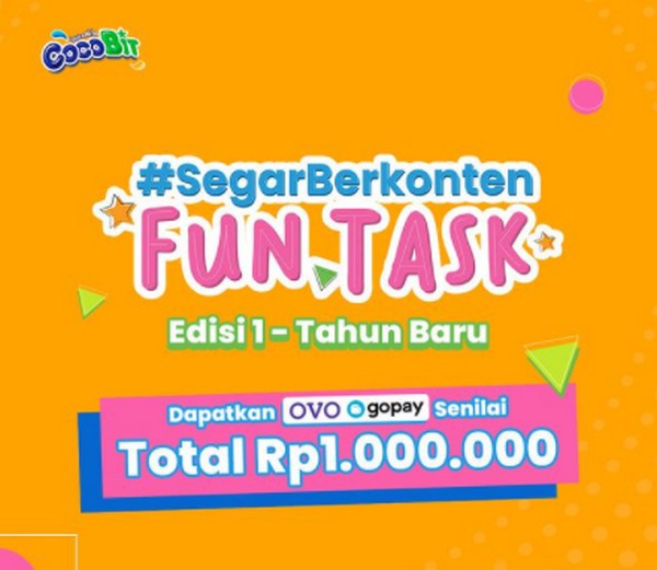 Kuis Fun Task CocoBit Berhadiah OVO Gopay Total 1 Juta Rupiah