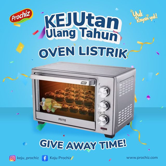 Kuis KEJUTan Ulang Tahun Prochiz Berhadiah OVEN LISTRIK