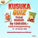 Kuis Kusuka Cemilan Favorit Check Total Hadiah Rp 1.000.000