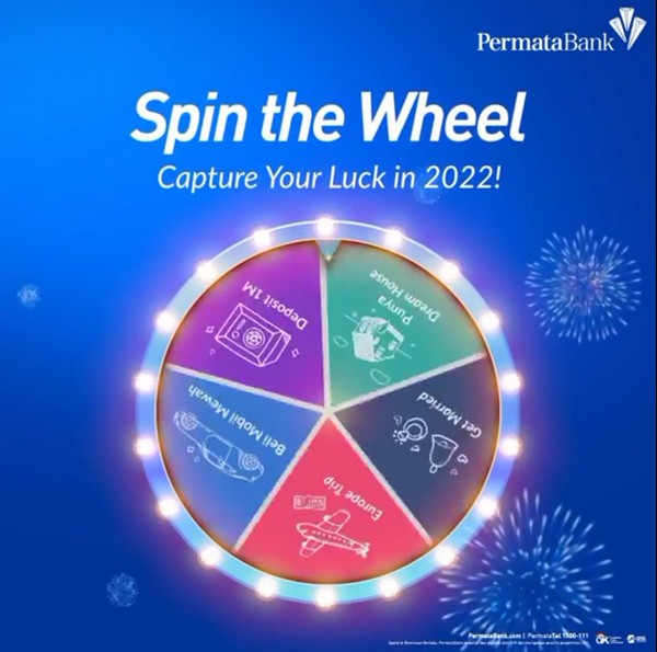 Kuis Spin Wheel PermataBank Berhadiah E-wallet 250K Buat 20 Winner