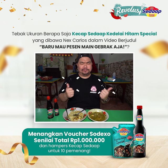 Kuis Tebak Ukuran Kecap Sedaap Berhadiah Voucher 1 Juta + Hampers