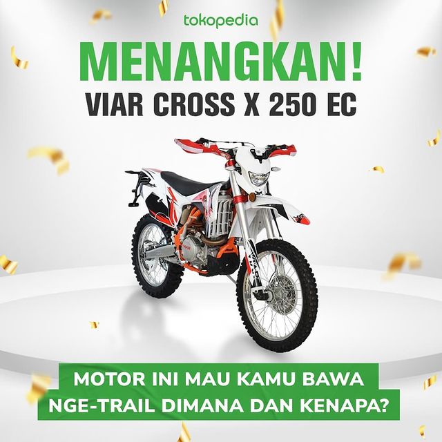 Kuis Tokopedia Berhadiah 1 unit Motor VIAR CROSS X 250 EC