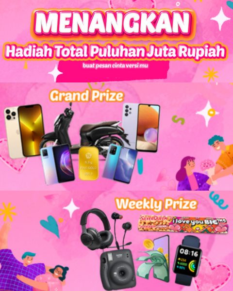 Kuis Ungkapin Pesan Cinta Berhadiah Honda Scoopy, iPhone 13 Pro Max, dll