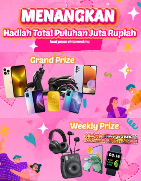 Kuis Ungkapin Pesan Cinta Berhadiah Honda Scoopy, iPhone 13 Pro Max, dll