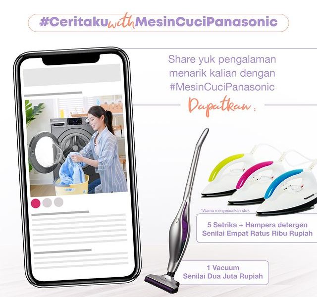 Lomba Cerita Mesin Cuci Panasonic Berhadiah Vacuum Cleaner & Setrika