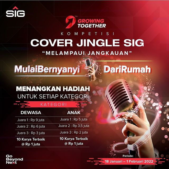 Lomba Cover Jingle SIG Berhadiah Uang Total 48,5 Juta Rupiah