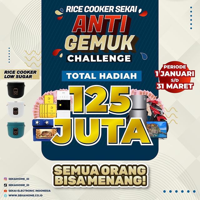 Lomba Foto Twibbon Anti Gemuk Sekai Berhadiah Total 125 Juta