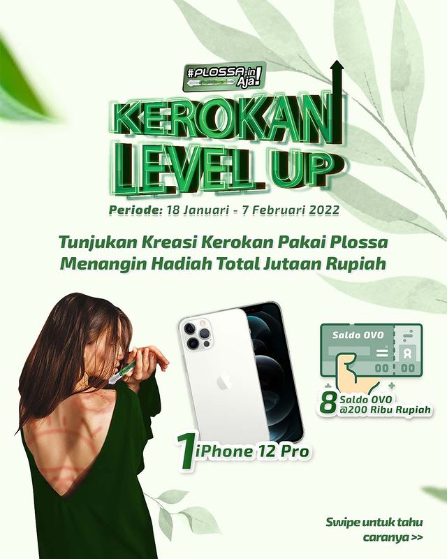 Lomba Kreasi Kerokan Plossa Berhadiah iPhone 12 Pro & OVO 1.6 Juta