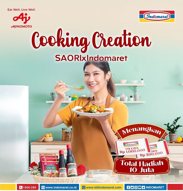 Lomba Masak SAORI x Indomaret Berhadiah Voucher Total 10 Juta Rupiah