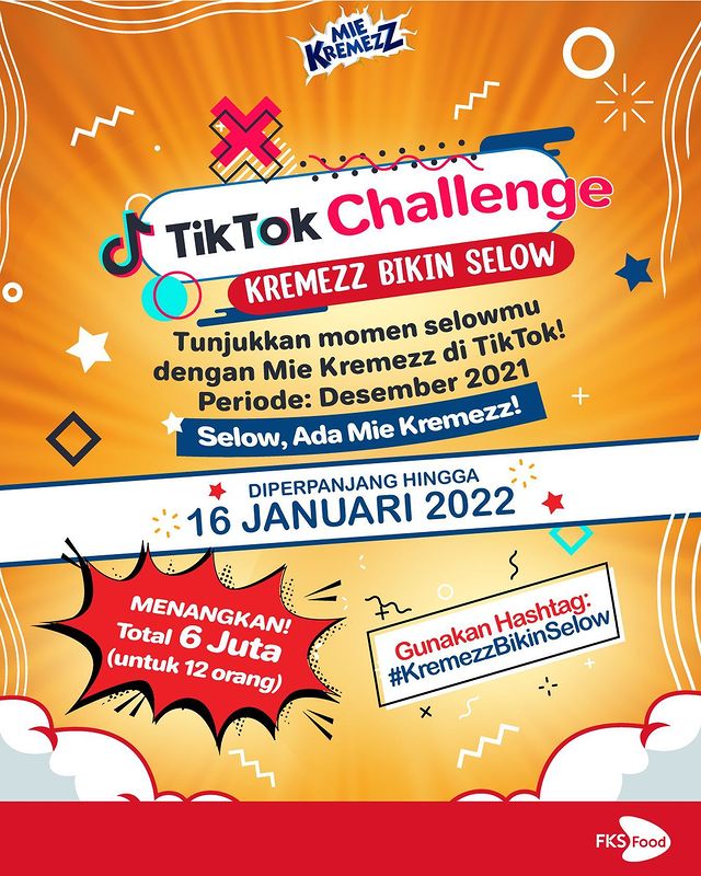 Lomba Tiktok Kremezz Bikin Selow Berhadiah Total 6 Juta Rupiah