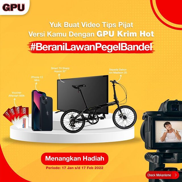 Lomba Video Berani Lawan Pegal Berhadiah iPhone 13 Mini, Smart TV, dll