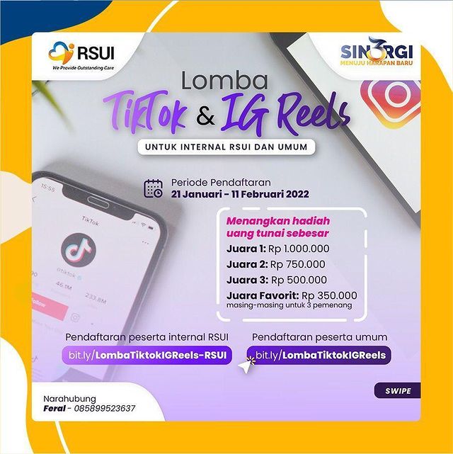 Lomba Video TikTok & Reels Rumah Sakit UI Berhadiah Jutaan Rupiah