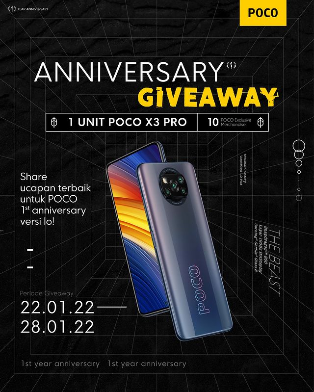 Lomba Video Ucapan Ultah Berhadiah HP POCO X3 Pro & Merchandise