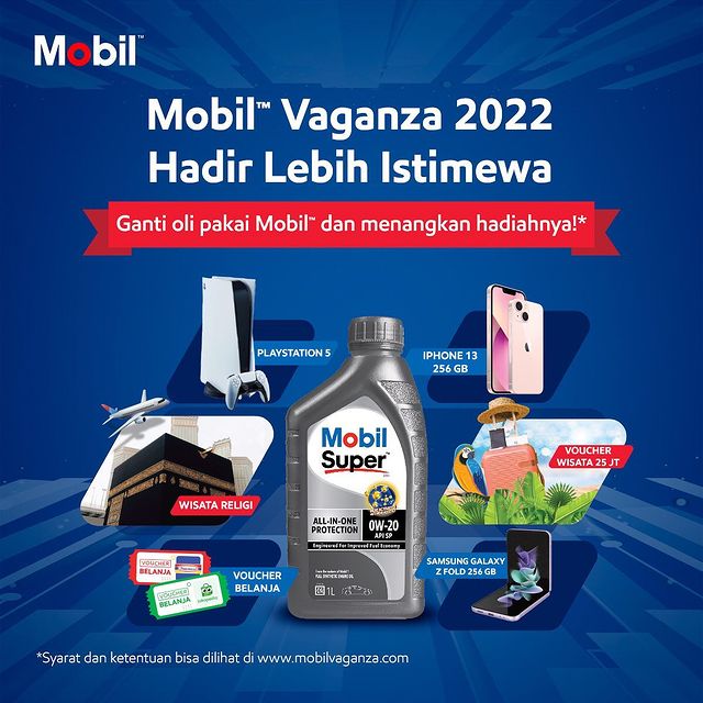 Promo Oli Mobil Vaganza 2022 Berhadiah Umroh, iPhone 13, PS 5, dll