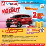 Undian Alfamidi NGEBUT Berhadiah 2 Mitsubishi Xpander, 11 Emas, dll