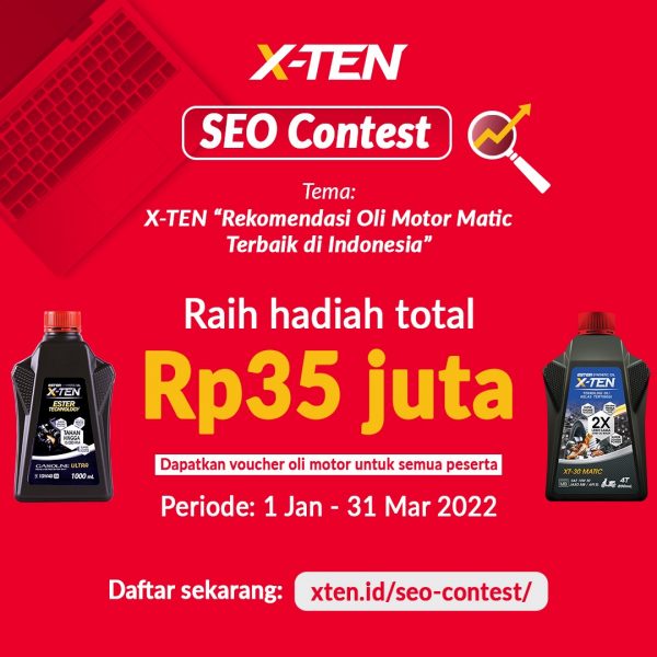 X-TEN Rekomendasi Oli Motor Matic Terbaik di Indonesia