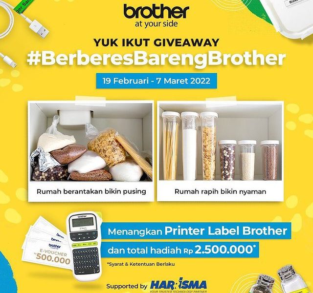 Beberes Bareng Brother Berhadiah Printer Label & Voucher 2.5 Juta