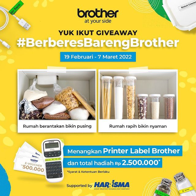 Beberes Bareng Brother Berhadiah Printer Label & Voucher 2.5 Juta