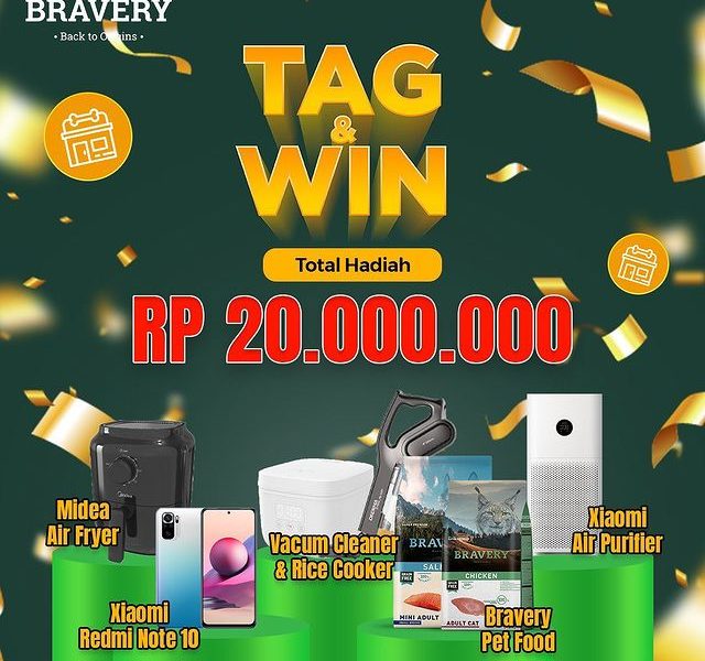Kuis Bravery TAG & WIN Berhadiah Total Senilai 20 Juta Rupiah