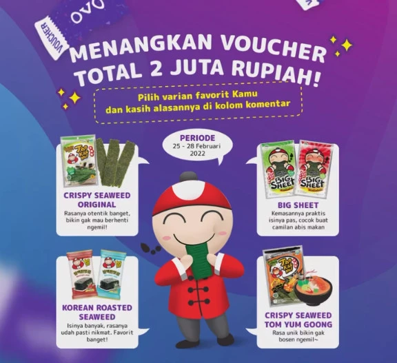 Kuis Fun Challenge Tao Kae Noi Berhadiah Voucher Total 2 Juta