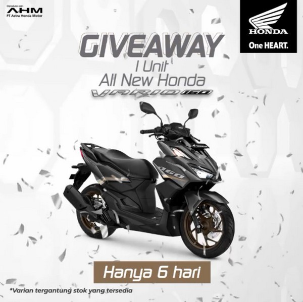 Kuis IG AHM Berhadiah 1 unit Motor All New Honda Vario 160