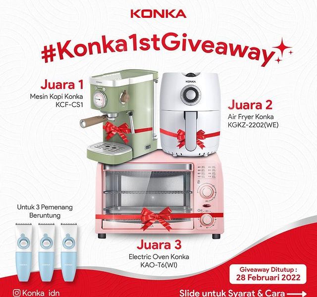 Kuis Konka 1st Berhadiah Mesin Kopi, Air Fryer & Oven Gratis