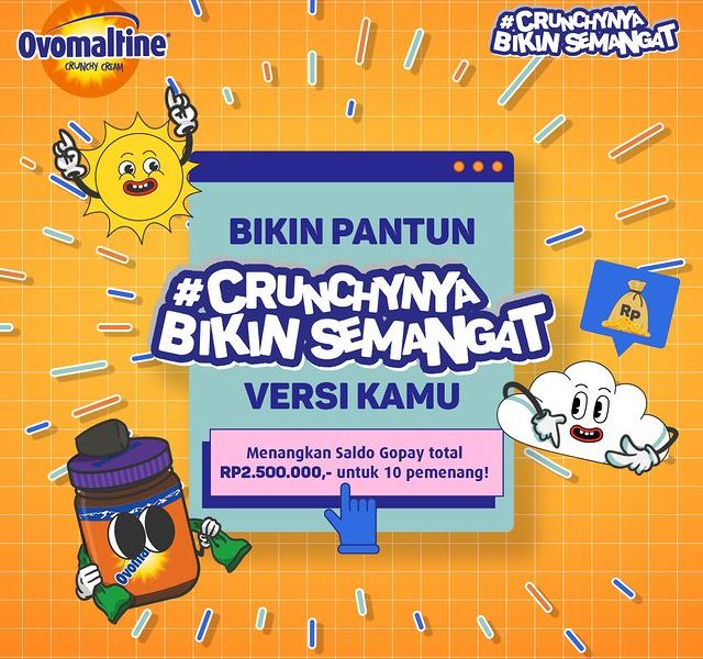 Kuis Pantun Crunchynya Bikin Semangat Berhadiah Gopay Total 2.5 Juta