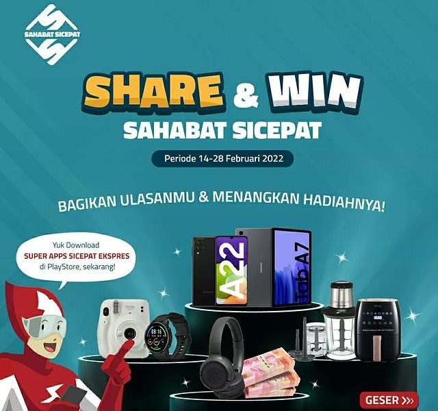 Kuis Review Super Apps Sicepat Berhadiah SAMSUNG A22, Tab A7, dll