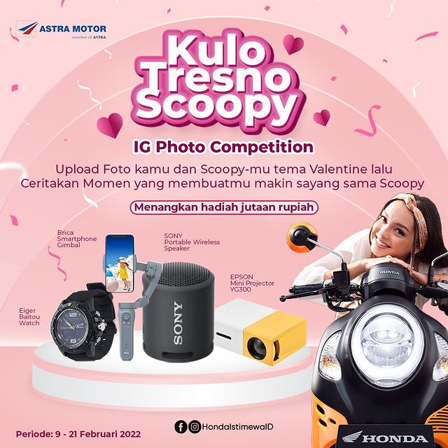 Lomba Foto Kulo Tresno Scoopy Berhadiah Gimbal HP, Jam, Speaker, dll