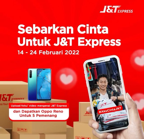 Lomba Foto Sebarkan Cinta J&T Express Berhadiah 5 OPPO RENO