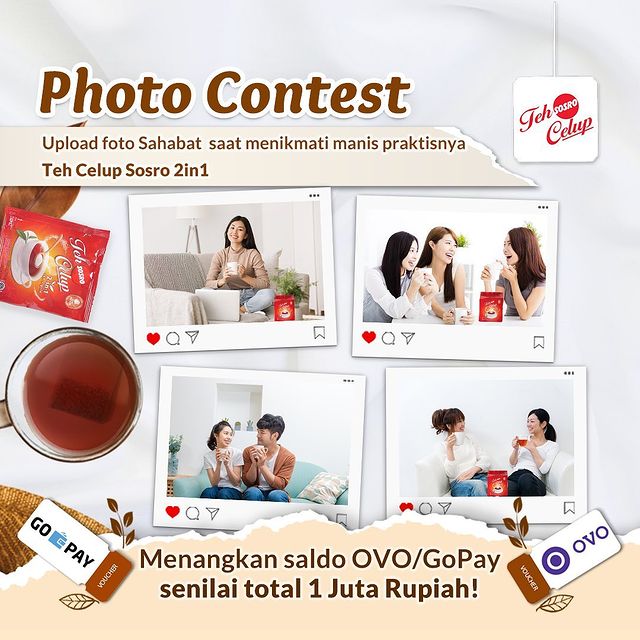 Lomba Foto Teh Celup Sosro Berhadiah Saldo Total 1 Juta Rupiah