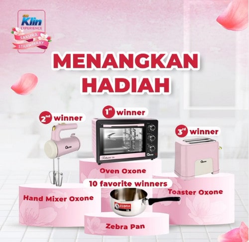 Lomba Recook Sakura Strawberry Dessert Hadiah Oven, Mixer, Toaster