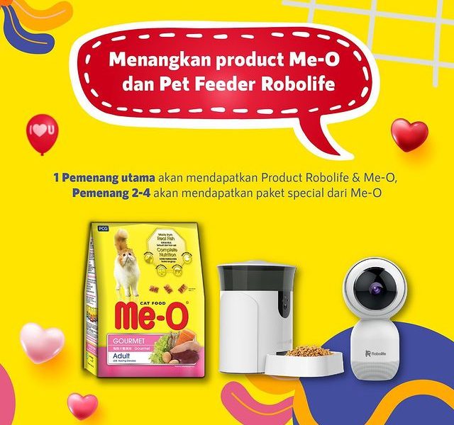 Lomba Reels Valentine Bareng Kucing Berhadiah Produk Robolife & Me-O
