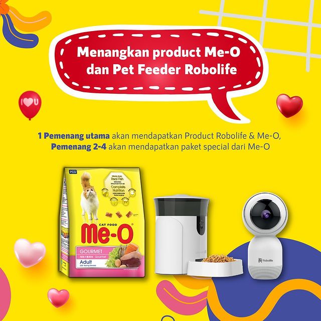 Lomba Reels Valentine Bareng Kucing Berhadiah Produk Robolife & Me-O