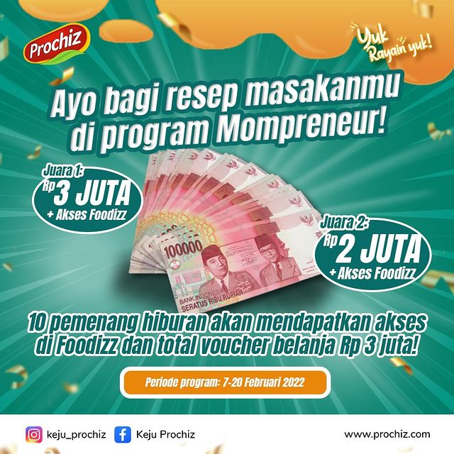 Lomba Resep Prochiz Quick Melt Berhadiah Uang 5 Juta & Voucher