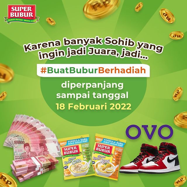 Lomba Video Buat Bubur Berhadiah Nike Air Jordan, Uang & OVO