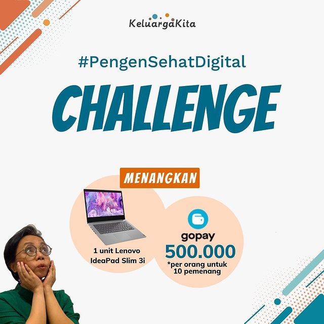 Pengen Sehat Digital Challenge Berhadiah Laptop Lenovo IdeaPad Slim 3i