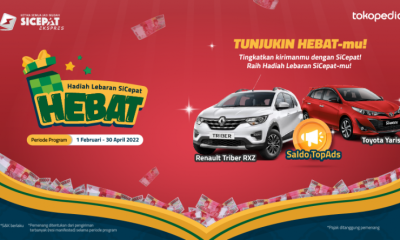 Promo HEBAT SiCepat Berhadiah Toyota Yaris, Renault Triber RXZ, dll