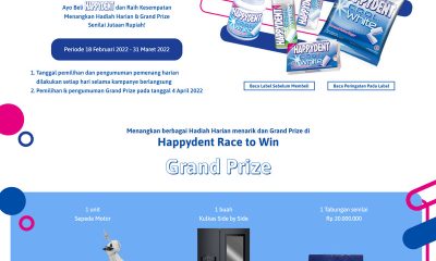Promo Happydent Race to Win Berhadiah Motor, Kulkas & Tabungan