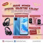 Share Momen Valentine Berhadiah 2 Smartphone, 2 Smartwatch, dll