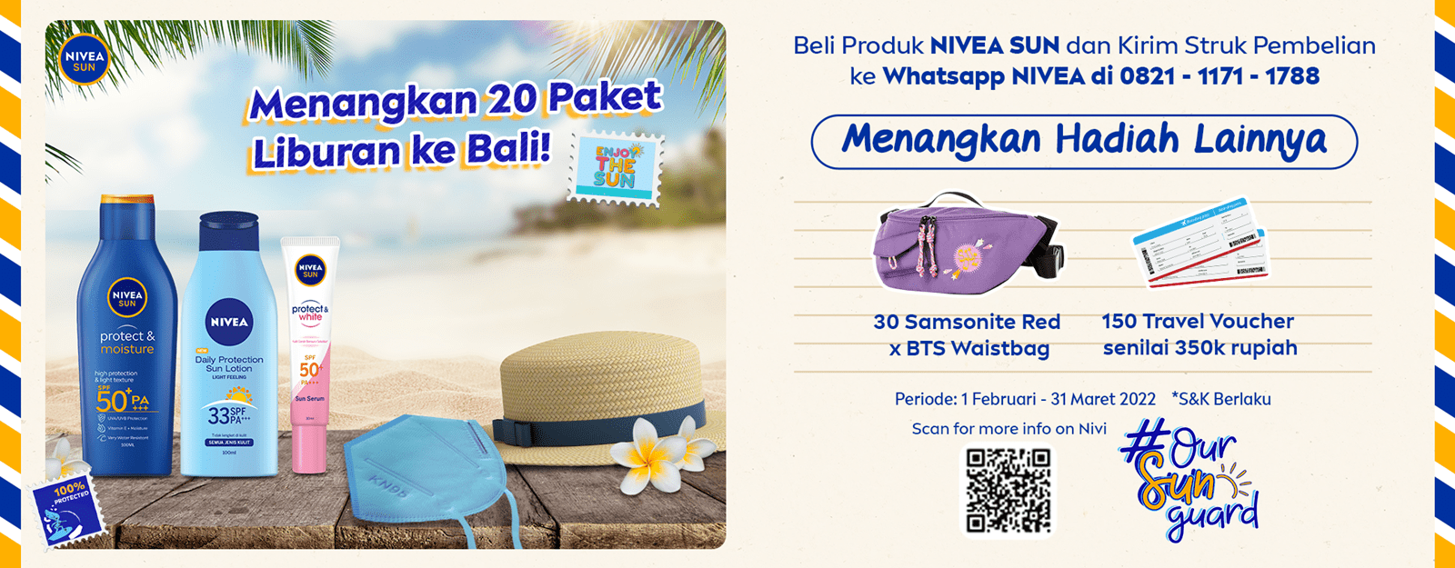 Undian NIVEA SUN “Our Sun Guard” Berhadiah 20 Paket Liburan ke Bali