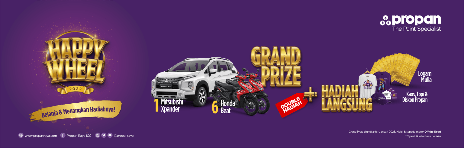 Undian Propan Happy Wheel Grand Prize Mitsubishi Xpander & Motor