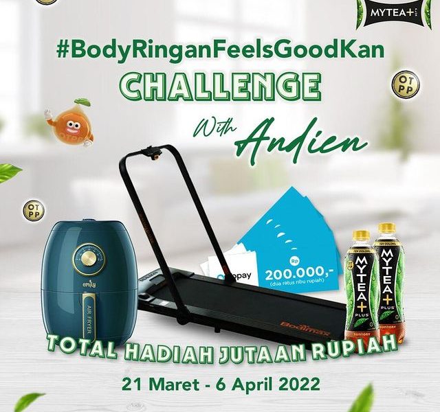 Challenge MyTea+ With Andien Berhadiah Air Fryer, Treadmill & Gopay